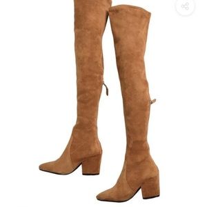 BRAND NEW goodnight macaroon marlo tan otk suede boots